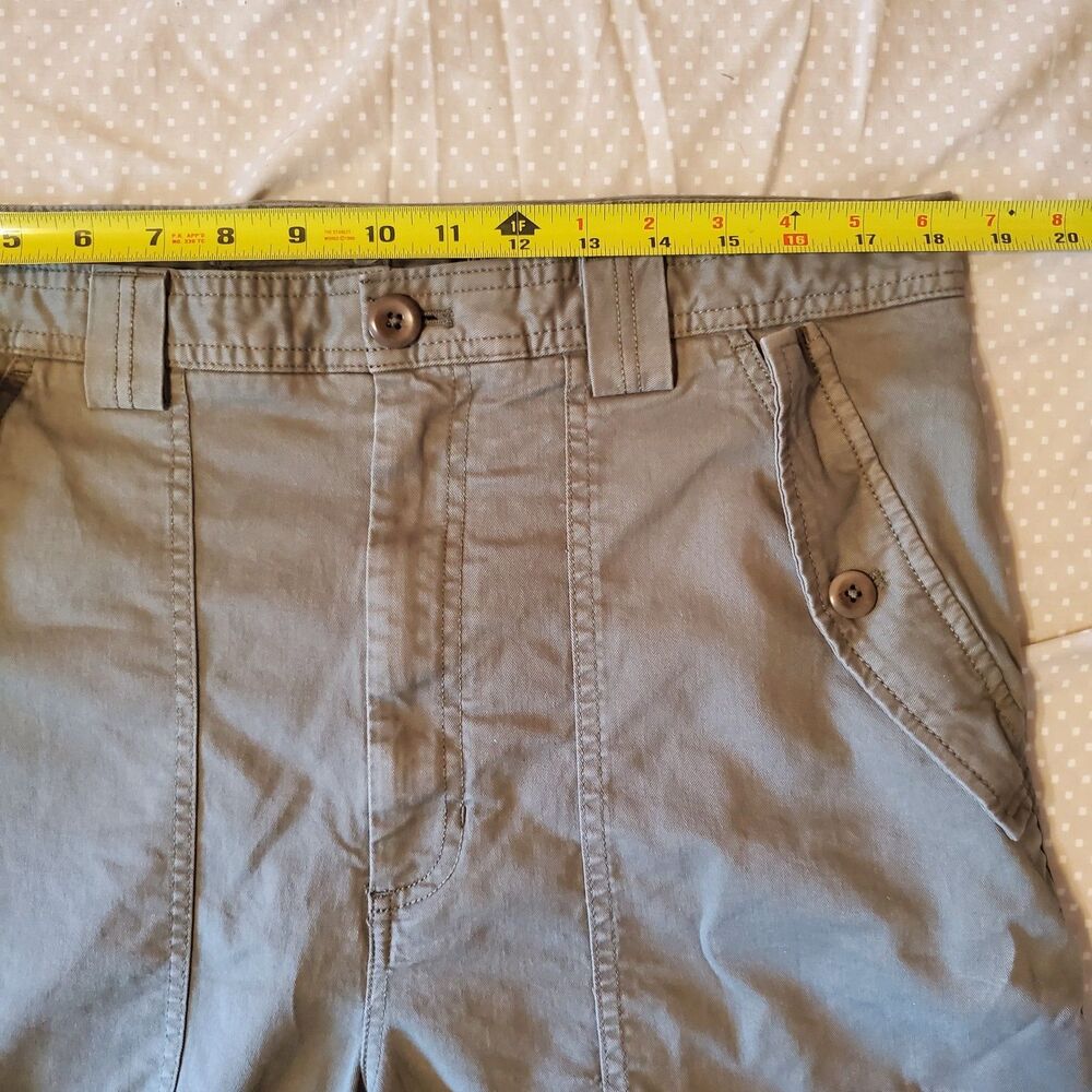 Banana Republic The Barrel Pants Size 14 Long Olive Green Utility Normcore Boho - Picture 10 of 12